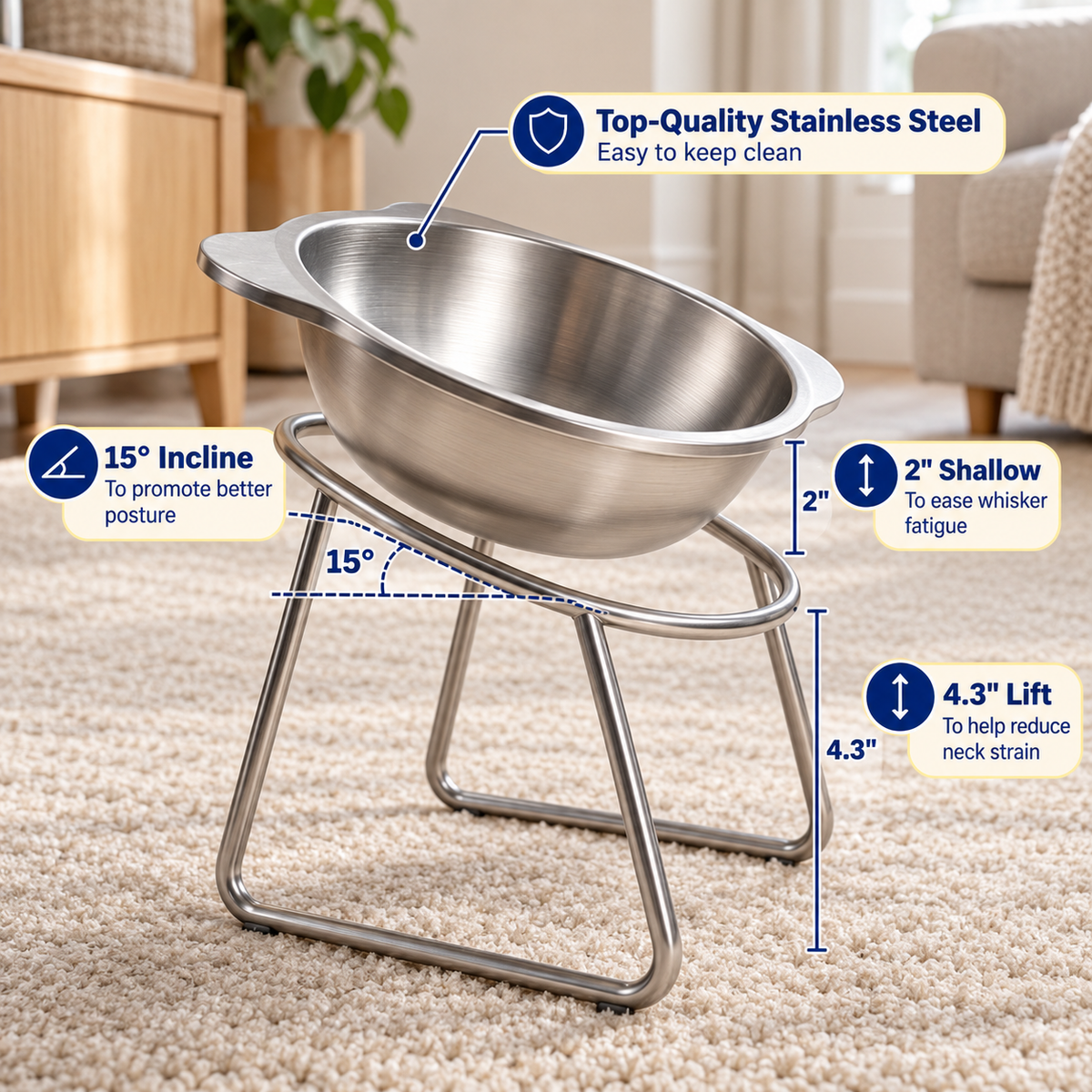 Orthopedic Feeding Bowl (with Bowl Stands)